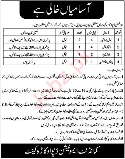 Notice of Openings at Ammunition Depot Okara