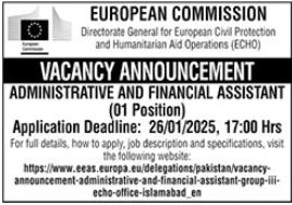 Recent Jobs in the European Commission in Islamabad, 2025