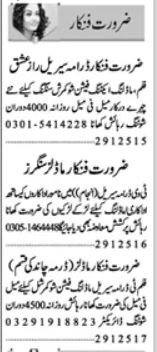 Jobs for Singers and Actors in Lahore in 2025